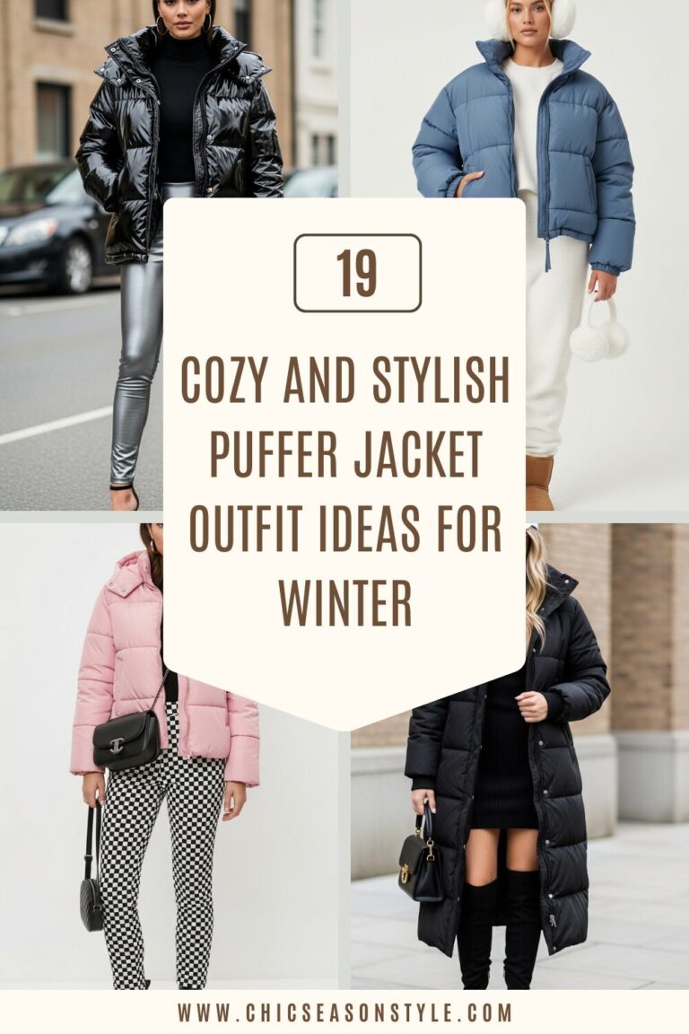 19 Cozy and Stylish Puffer Jacket Outfit Ideas for Winter
