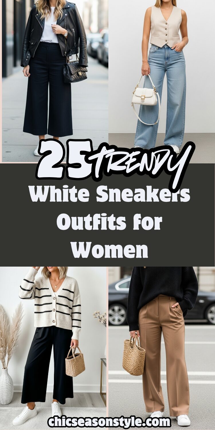 25 Trendy White Sneakers Outfits for Women That Are Totally Chic