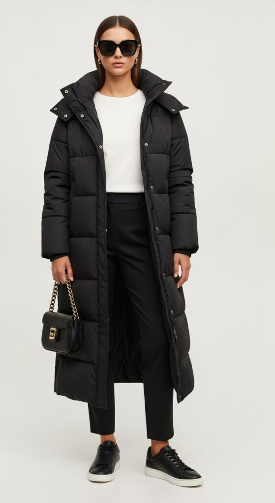 19 Cozy and Stylish Puffer Jacket Outfit Ideas for Winter 17 All-Black Everything