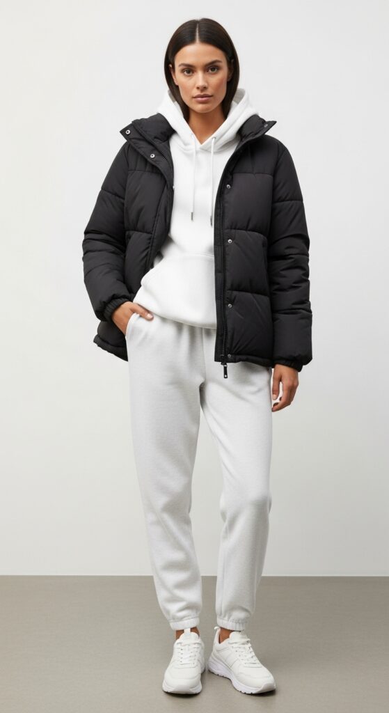 19 Cozy and Stylish Puffer Jacket Outfit Ideas for Winter 16 Athleisure Approved