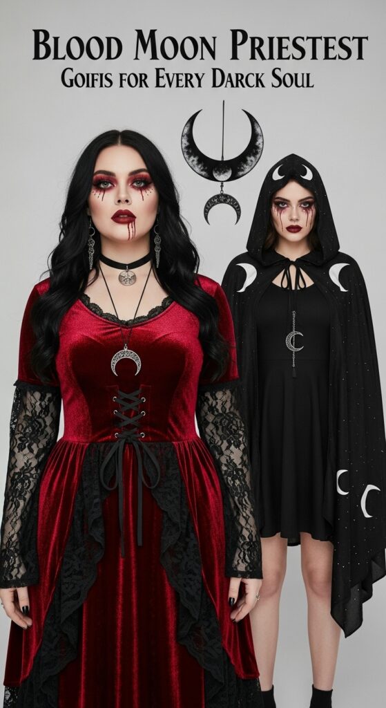 24 Winter Plus Size Goth Outfits for Every Dark Soul 23 Blood Moon Priestess