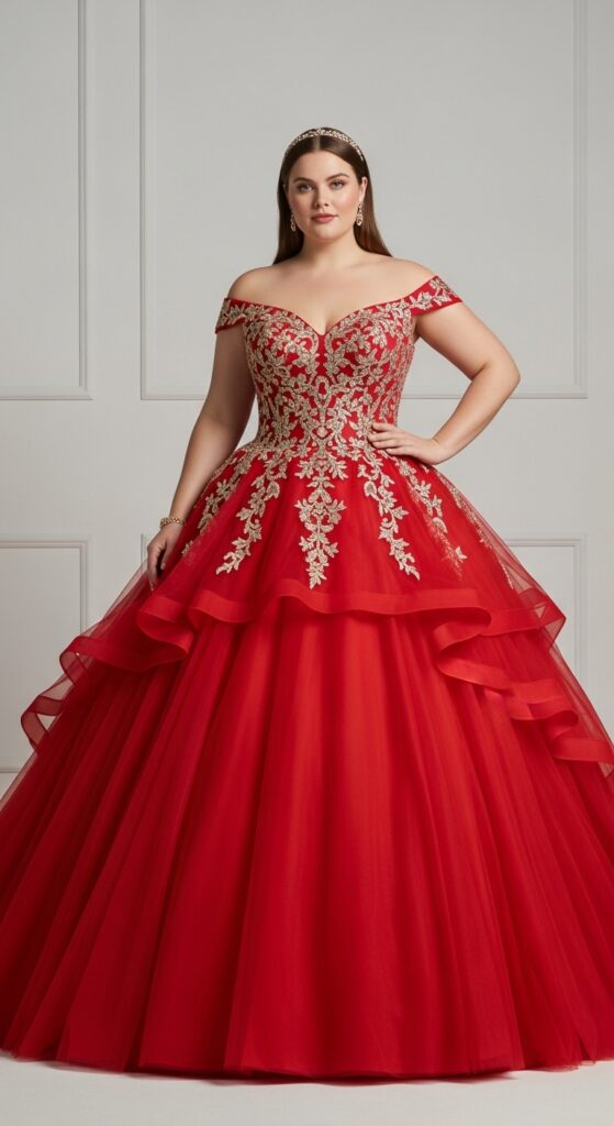 Bold Red Ball Gown