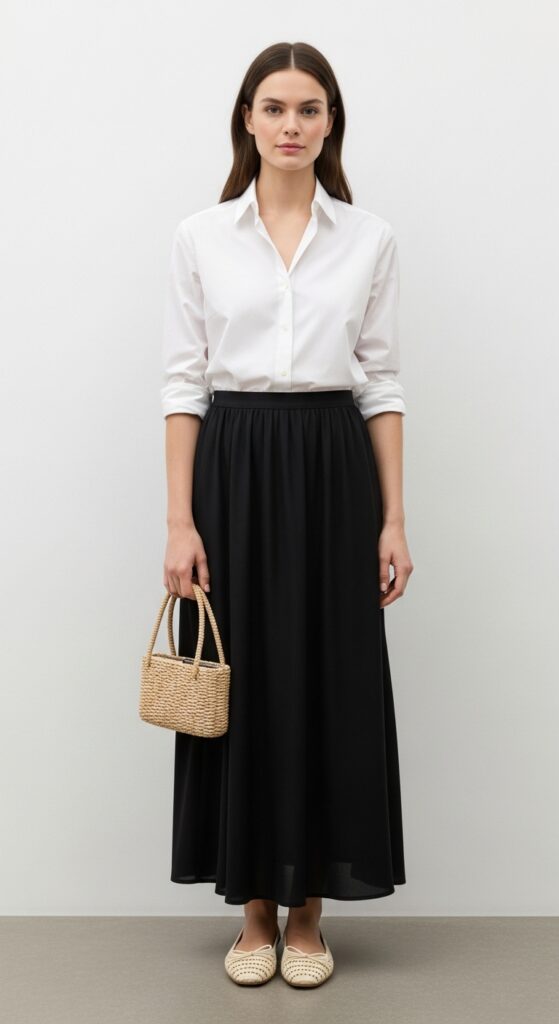 Button-Up and Maxi Skirt