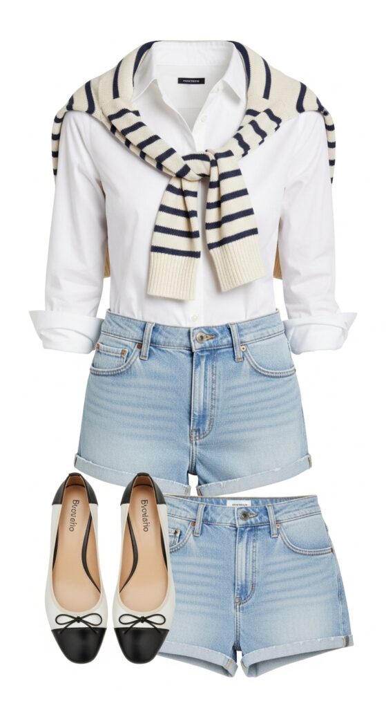Button-Up and Sweater Combo