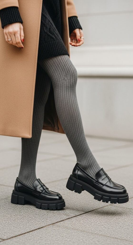 19 Best Shoes That Pair Perfectly with Tights 6 Chunky Loafers