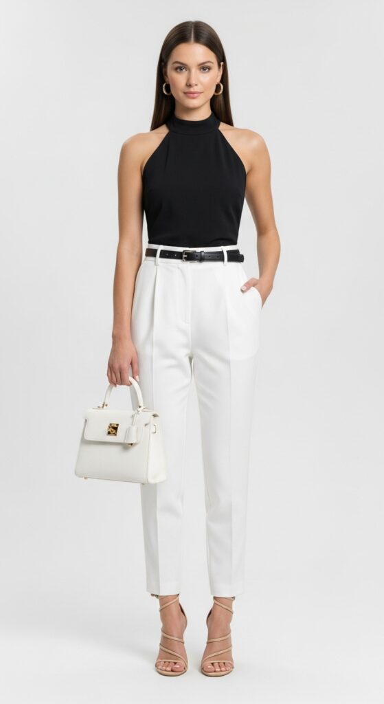 24 Neutral Outfit Ideas That Are Anything but Boring 22 Classic Black and White Contrast