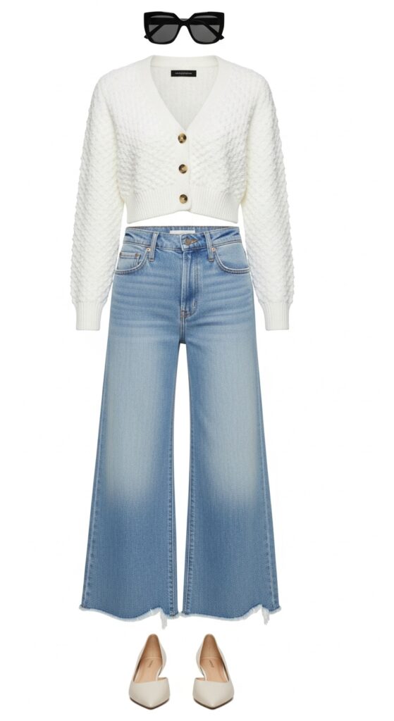 18 Chic Ways to Style a Cropped Cardigan This Season 3 Classic Casual Chic