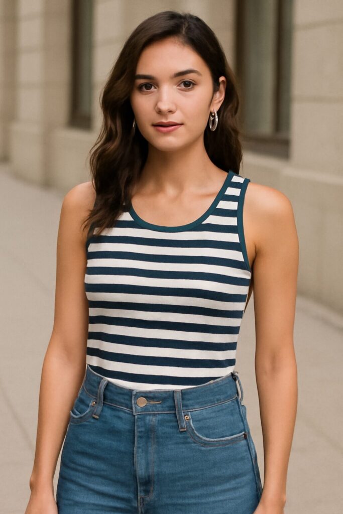 19 Cute & Trendy Summer Tops You’ll Absolutely Love 7 Classic Striped Tank – Nautical, Timeless & Chic