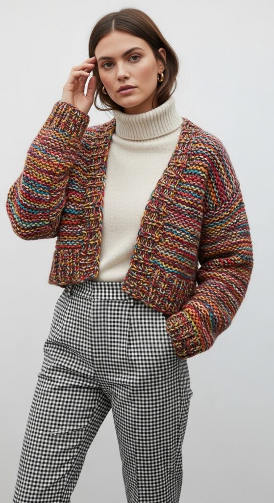 18 Chic Ways to Style a Cropped Cardigan This Season 15 Colorful Knit
