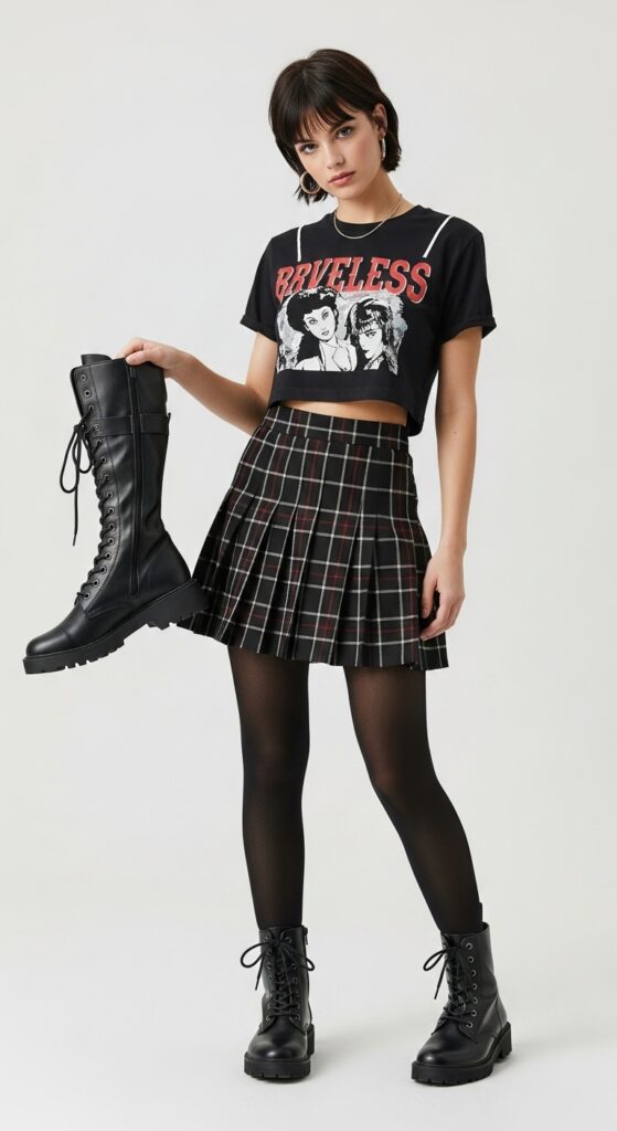 19 Best Shoes That Pair Perfectly with Tights 16 Combat Boots