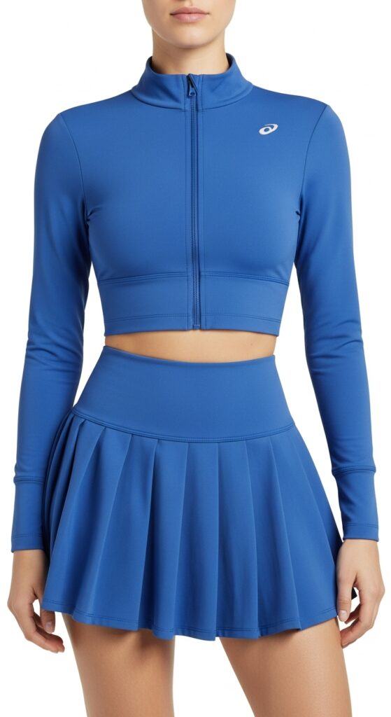 Coordinated Blue Zip-Up Set