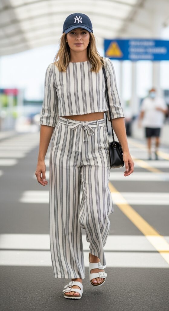25 Stylish Airport Outfit Ideas for Comfort and Fashion 22 Coordinating Separates