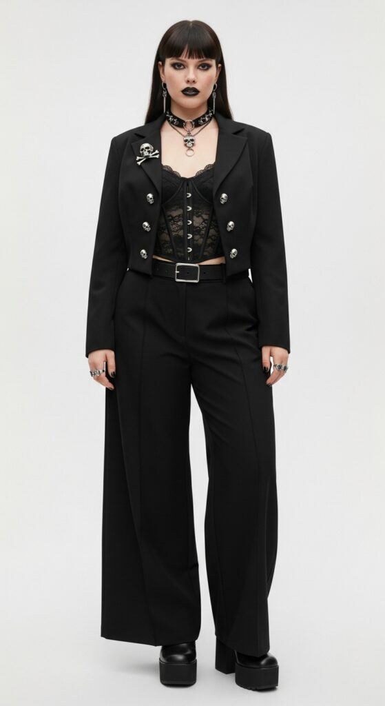 24 Winter Plus Size Goth Outfits for Every Dark Soul 4 Corporate Goth Boss