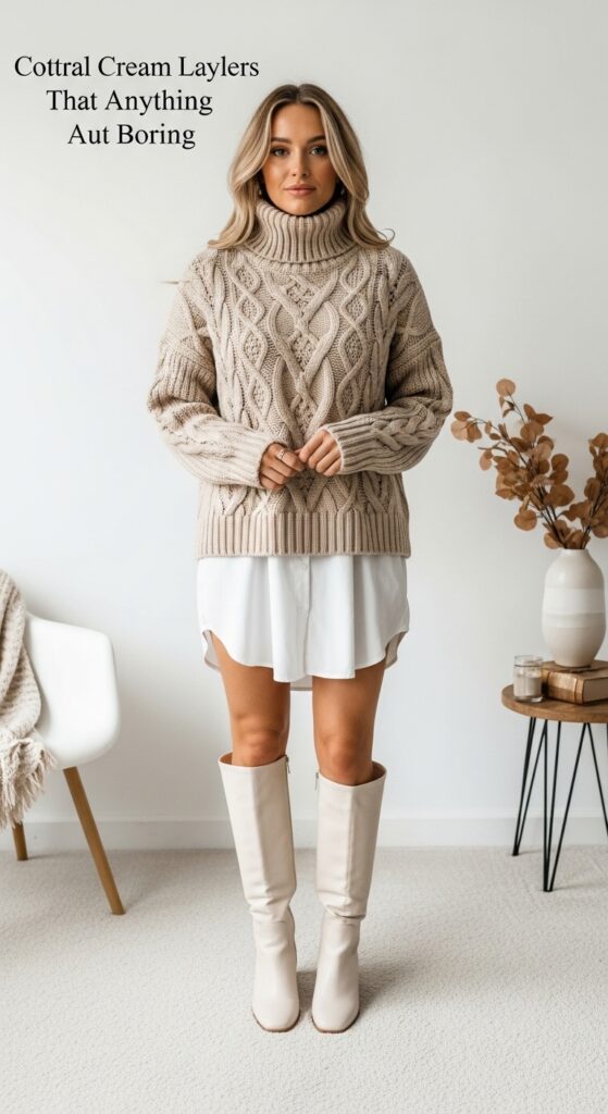 24 Neutral Outfit Ideas That Are Anything but Boring 17 Cozy Cream Layers