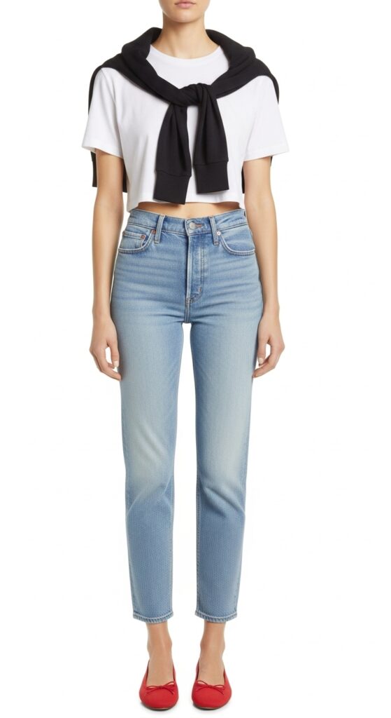Cropped Tee and Jeans