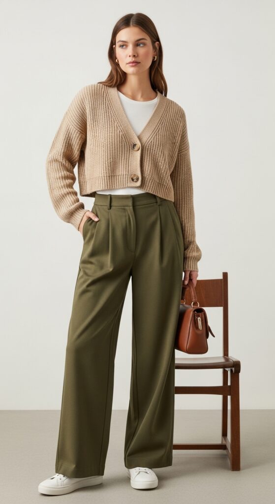 18 Chic Ways to Style a Cropped Cardigan This Season 17 Earth Tones
