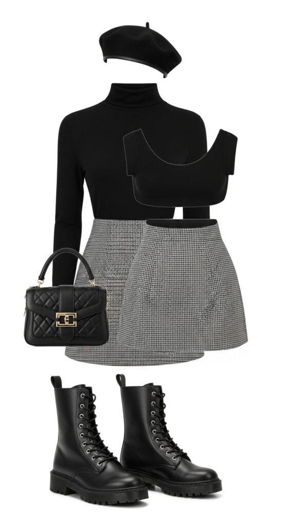 24 Neutral Outfit Ideas That Are Anything but Boring 5 Edgy Monochrome with a Twist