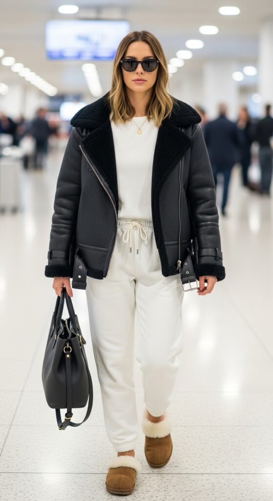 25 Stylish Airport Outfit Ideas for Comfort and Fashion 6 Elevated Sweats