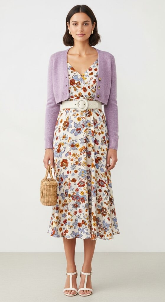 18 Chic Ways to Style a Cropped Cardigan This Season 8 Feminine Floral