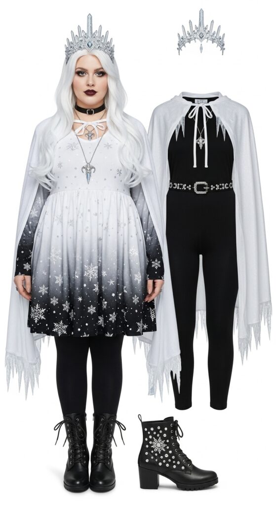 24 Winter Plus Size Goth Outfits for Every Dark Soul 20 Frost Witch