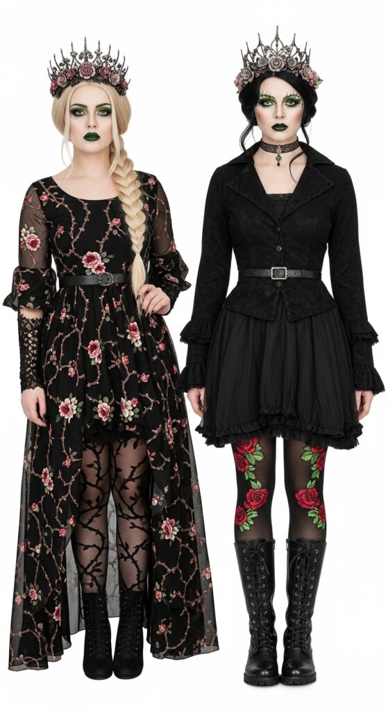 24 Winter Plus Size Goth Outfits for Every Dark Soul 18 Gothic Garden Queen