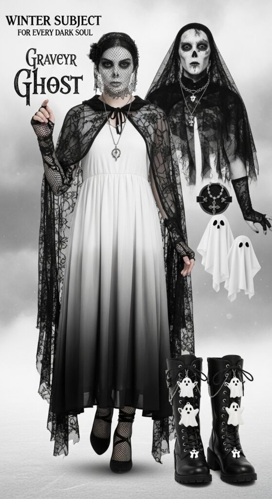 24 Winter Plus Size Goth Outfits for Every Dark Soul 15 Graveyard Ghost