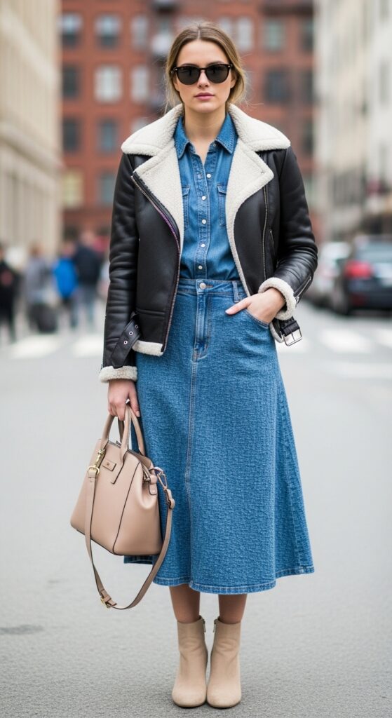 Layered Denim Look