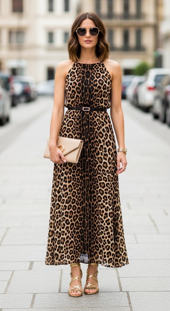 Leopard Print Maxi Dress
