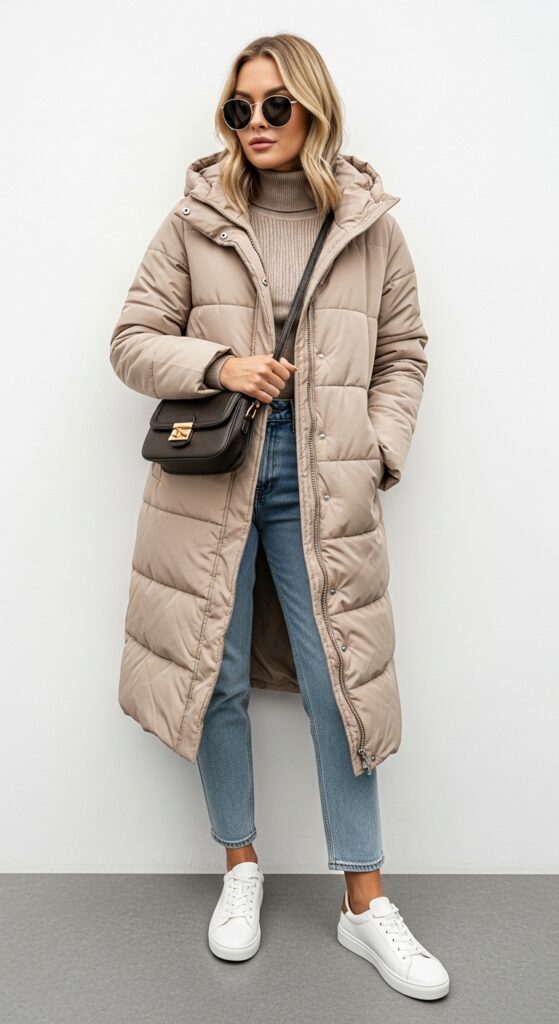 19 Cozy and Stylish Puffer Jacket Outfit Ideas for Winter 12 Long and Lean