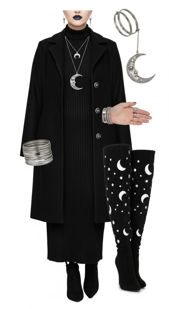 24 Winter Plus Size Goth Outfits for Every Dark Soul 7 Modern Moon Priestess