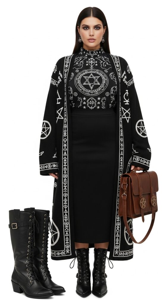24 Winter Plus Size Goth Outfits for Every Dark Soul 14 Occult Librarian