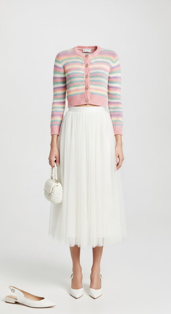 18 Chic Ways to Style a Cropped Cardigan This Season 10 Pastel Princess