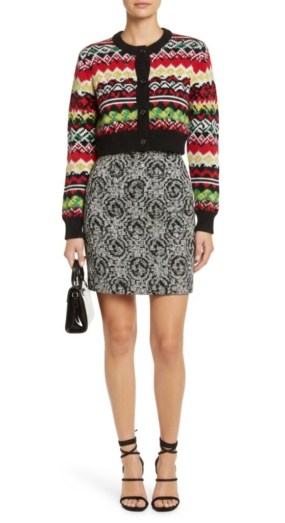 18 Chic Ways to Style a Cropped Cardigan This Season 19 Pattern Play