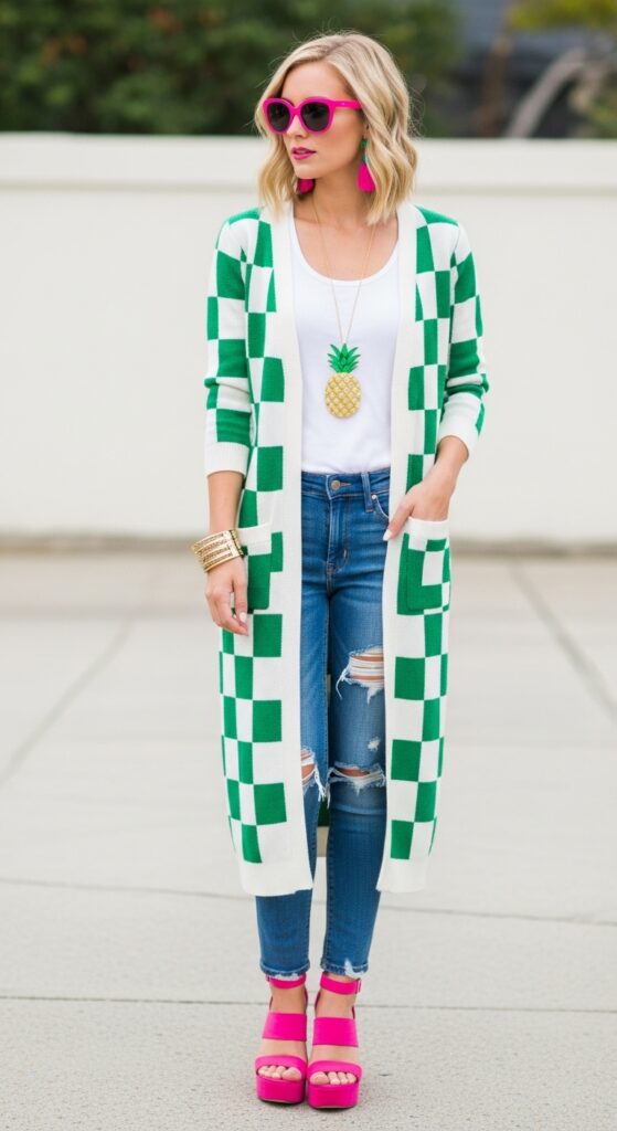 14 Stylish Ways to Wear a Long Cardigan for Any Occasion 13 Playful Patterns and Colors