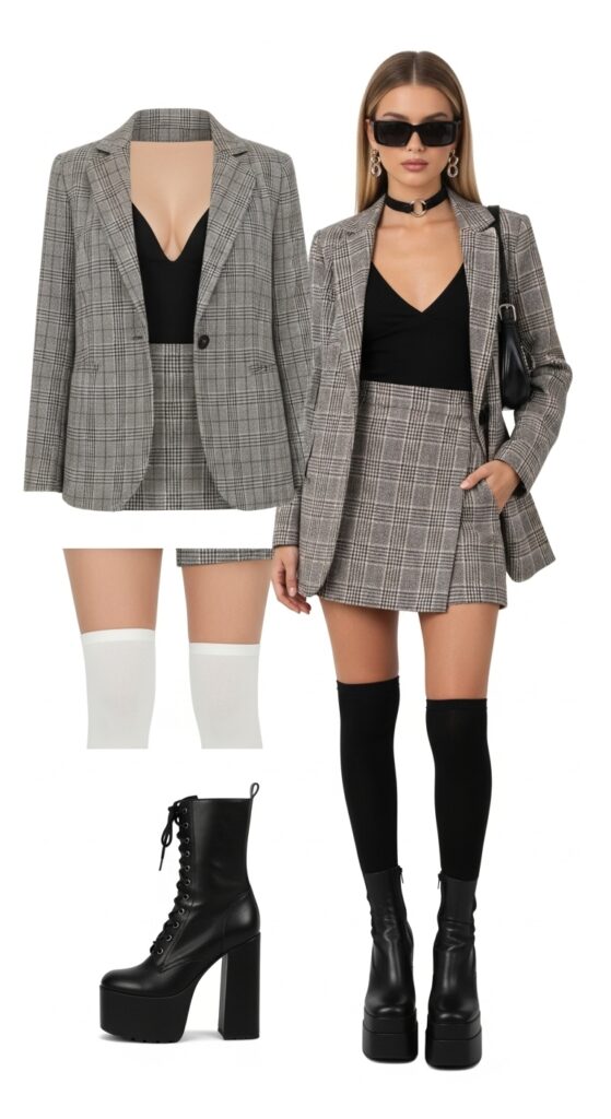 24 Neutral Outfit Ideas That Are Anything but Boring 24 Preppy Plaid Neutral