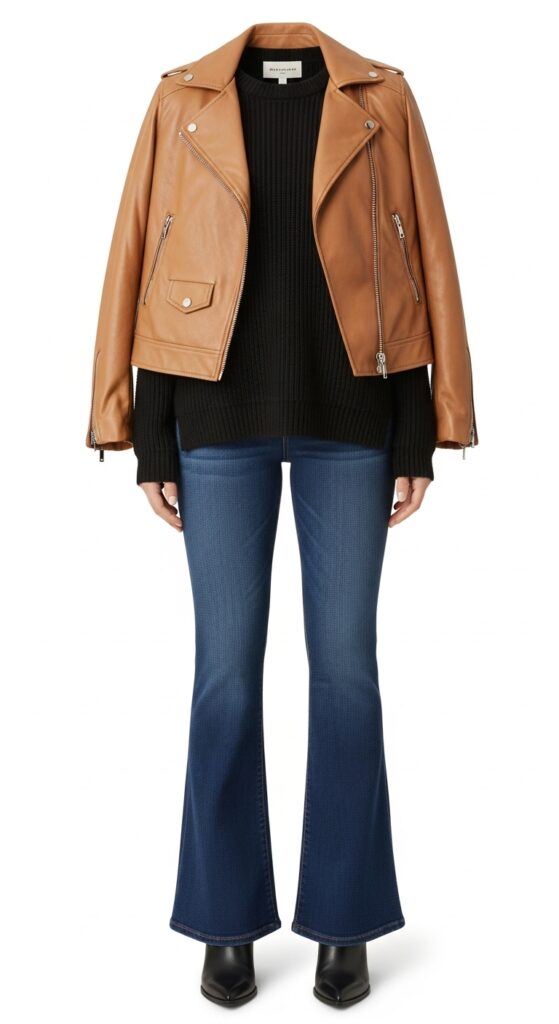18 Winter Country Concert Outfit Ideas That Will Have You Dancing in Style 6 Sweater and Faux Leather Look