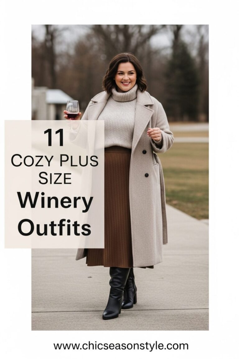 11 Plus Size Winter Winery Outfits That Blend Cozy and Chic