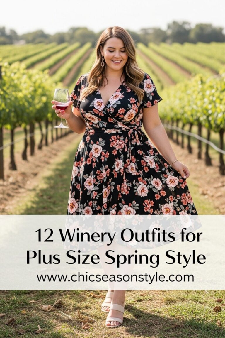 12 Chic Plus Size Winery Outfits for Spring Wine Tours
