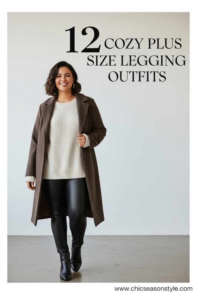 12 Plus Size Leather Legging Outfits That Keep You Warm and Chic