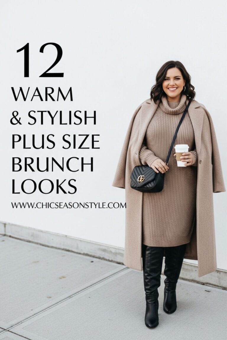 12 Plus Size Winter Brunch Outfits That Keep You Warm and Stylish