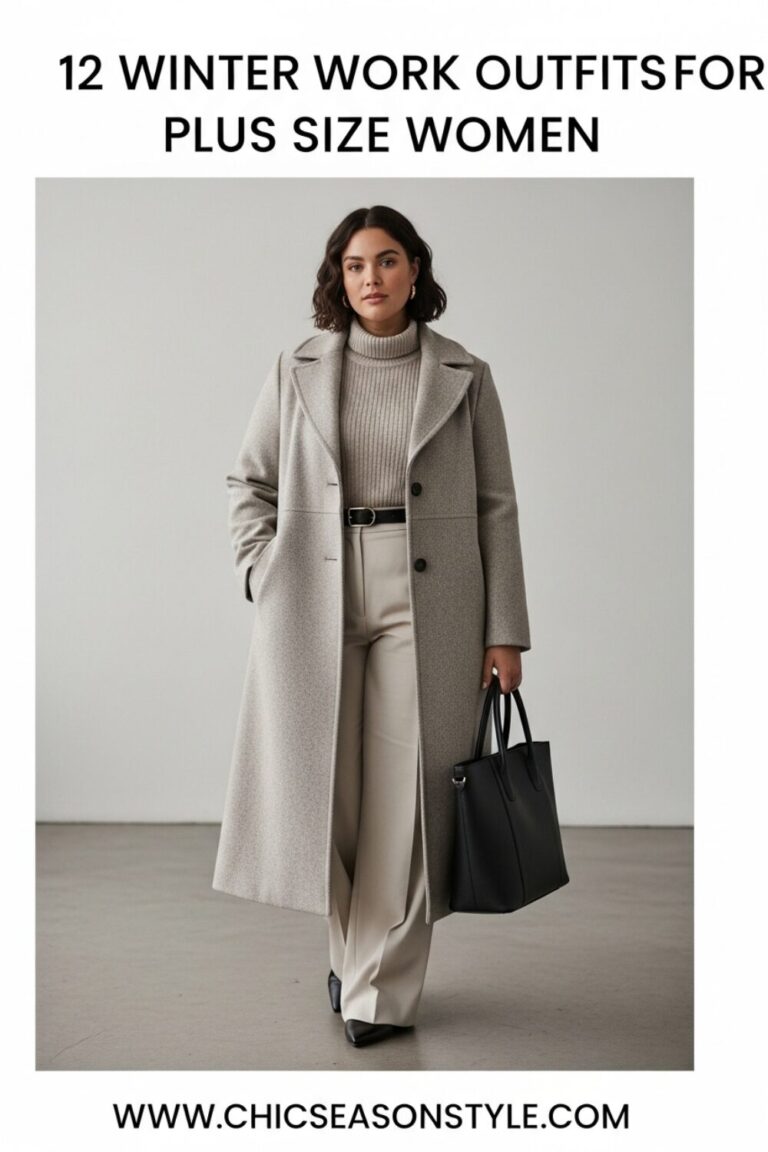 12 Plus Size Wool Work Outfits That Are Warm and Professional