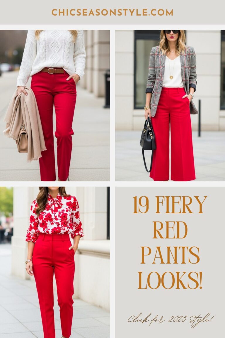 19 Red Pants Outfits to Ignite Your Style