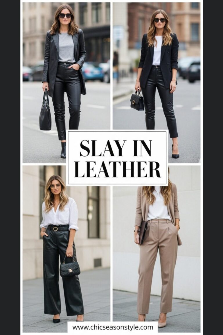 20 Chic Leather Pants Outfit Ideas for Any Occasion