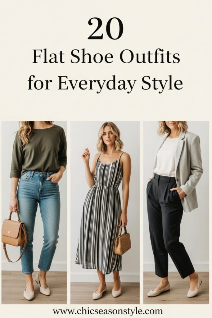 20 Stylish Flat Shoe Outfits to Inspire Your Wardrobe 1 20 Flat Shoe Outfits That Are Stylish and Comfy