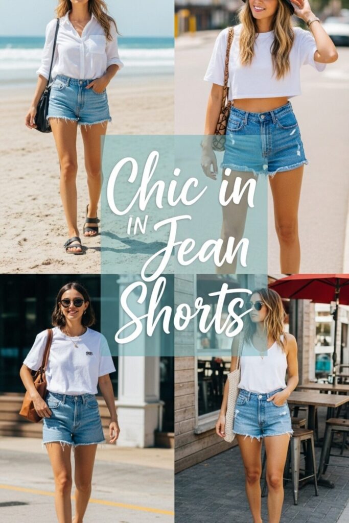 20 Stylish Jean Shorts Outfits for Every Summer Occasion 1 20 Jean Shorts Outfits for Summer 2025