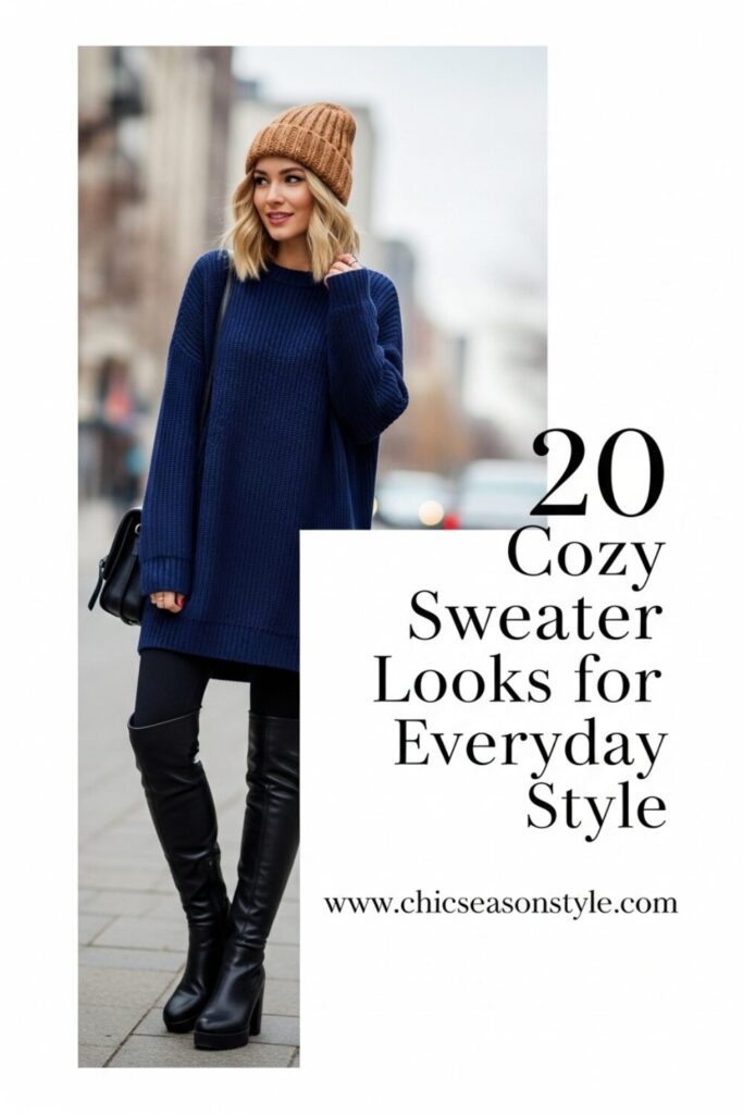 20 Cozy and Chic Sweater Outfit Ideas You’ll Want to Wear All Season Long 1 20 Sweater Outfits That Are Cozy and Effortlessly Stylish