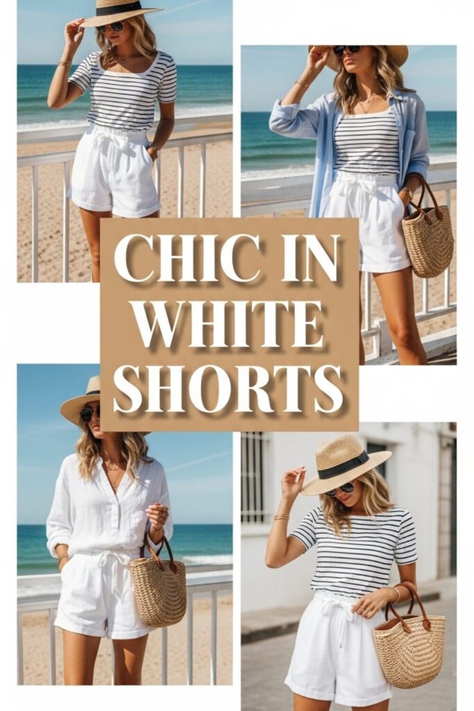 22 Stylish White Shorts Outfit Ideas You’ll Love This Summer 1 22 White Shorts Outfits to Try This Summer