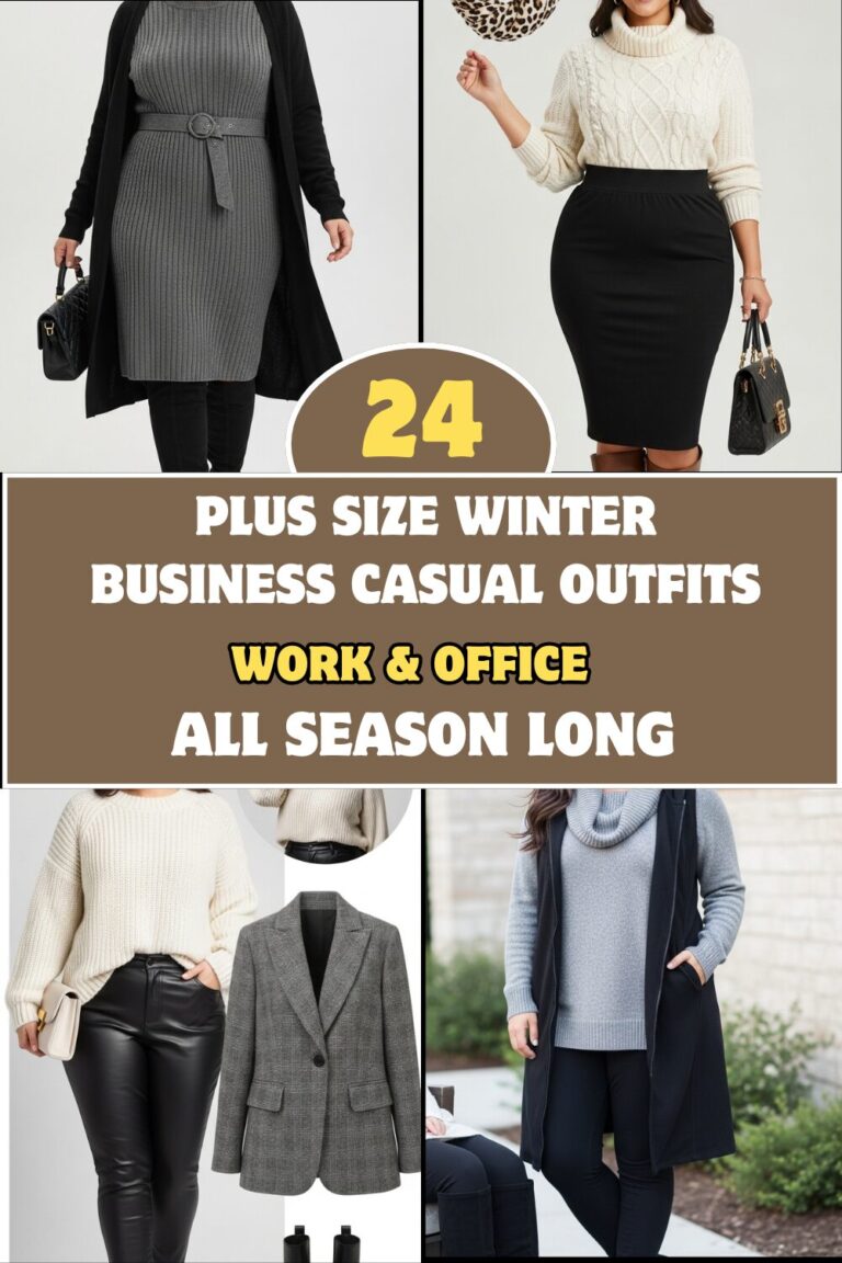 24 Plus Size Winter Business Casual Outfits Work & Office