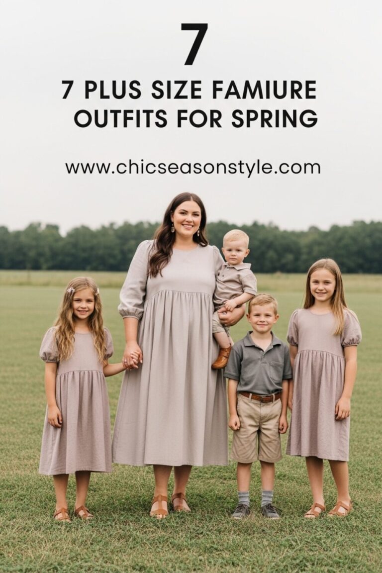 7 Flattering Spring Family Picture Outfits for Plus Size Women