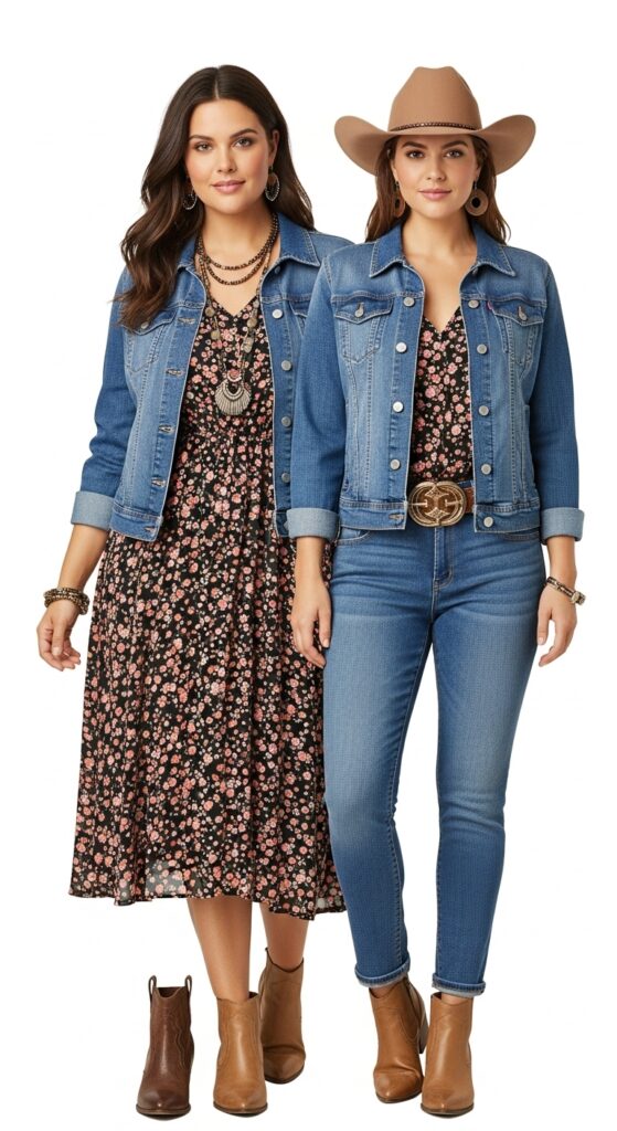 A-Line Dress and Jean Jacket